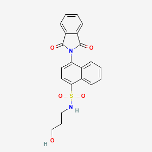 molecular formula C21H18N2O5S B5228789 4-(1,3-dioxo-1,3-dihydro-2H-isoindol-2-yl)-N-(3-hydroxypropyl)-1-naphthalenesulfonamide 