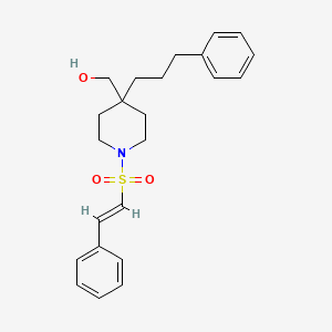 (4-(3-phenylpropyl)-1-{[(E)-2-phenylvinyl]sulfonyl}-4-piperidinyl)methanol