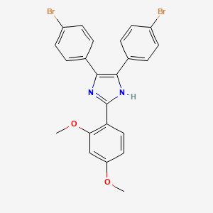 molecular formula C23H18Br2N2O2 B5228805 4,5-bis(4-bromophenyl)-2-(2,4-dimethoxyphenyl)-1H-imidazole 