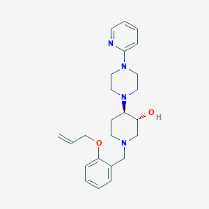molecular formula C24H32N4O2 B5228817 (3R*,4R*)-1-[2-(allyloxy)benzyl]-4-[4-(2-pyridinyl)-1-piperazinyl]-3-piperidinol 