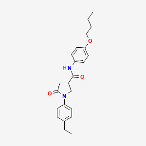 molecular formula C23H28N2O3 B5228839 N-(4-butoxyphenyl)-1-(4-ethylphenyl)-5-oxo-3-pyrrolidinecarboxamide 