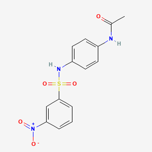 molecular formula C14H13N3O5S B5228853 N-(4-{[(3-nitrophenyl)sulfonyl]amino}phenyl)acetamide 