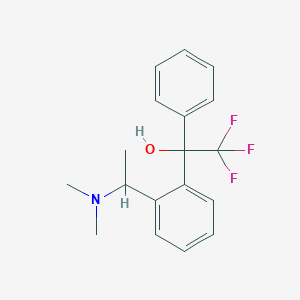 molecular formula C18H20F3NO B5228882 1-{2-[1-(dimethylamino)ethyl]phenyl}-2,2,2-trifluoro-1-phenylethanol 
