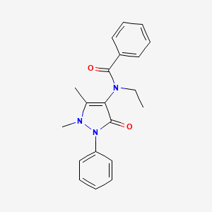 molecular formula C20H21N3O2 B5228902 N-(1,5-dimethyl-3-oxo-2-phenyl-2,3-dihydro-1H-pyrazol-4-yl)-N-ethylbenzamide CAS No. 15166-18-4