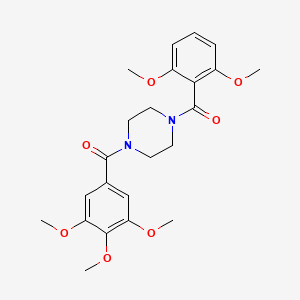 molecular formula C23H28N2O7 B5228909 1-(2,6-dimethoxybenzoyl)-4-(3,4,5-trimethoxybenzoyl)piperazine 