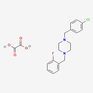 molecular formula C20H22ClFN2O4 B5228931 1-(4-chlorobenzyl)-4-(2-fluorobenzyl)piperazine oxalate 