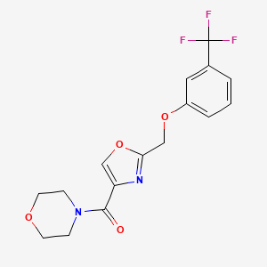 molecular formula C16H15F3N2O4 B5228945 4-[(2-{[3-(trifluoromethyl)phenoxy]methyl}-1,3-oxazol-4-yl)carbonyl]morpholine 