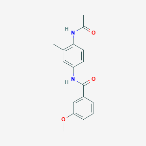 molecular formula C17H18N2O3 B5228952 N-[4-(acetylamino)-3-methylphenyl]-3-methoxybenzamide 