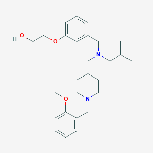 molecular formula C27H40N2O3 B5228953 2-{3-[(isobutyl{[1-(2-methoxybenzyl)-4-piperidinyl]methyl}amino)methyl]phenoxy}ethanol 