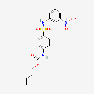 molecular formula C17H19N3O6S B5228995 butyl (4-{[(3-nitrophenyl)amino]sulfonyl}phenyl)carbamate 
