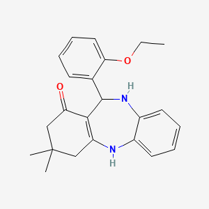 molecular formula C23H26N2O2 B5229008 11-(2-ethoxyphenyl)-3,3-dimethyl-2,3,4,5,10,11-hexahydro-1H-dibenzo[b,e][1,4]diazepin-1-one 