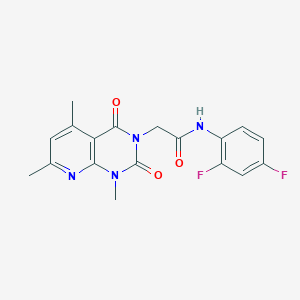 molecular formula C18H16F2N4O3 B5229075 N-(2,4-difluorophenyl)-2-(1,5,7-trimethyl-2,4-dioxo-1,4-dihydropyrido[2,3-d]pyrimidin-3(2H)-yl)acetamide 