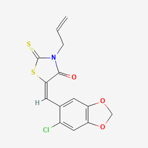 molecular formula C14H10ClNO3S2 B5229087 3-allyl-5-[(6-chloro-1,3-benzodioxol-5-yl)methylene]-2-thioxo-1,3-thiazolidin-4-one 