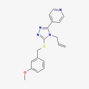 molecular formula C18H18N4OS B5229091 4-{4-allyl-5-[(3-methoxybenzyl)thio]-4H-1,2,4-triazol-3-yl}pyridine 