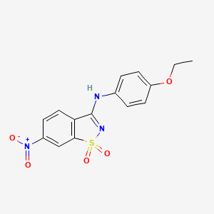 molecular formula C15H13N3O5S B5229099 N-(4-ethoxyphenyl)-6-nitro-1,2-benzisothiazol-3-amine 1,1-dioxide 