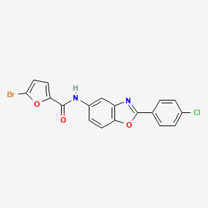 molecular formula C18H10BrClN2O3 B5229118 5-bromo-N-[2-(4-chlorophenyl)-1,3-benzoxazol-5-yl]-2-furamide 
