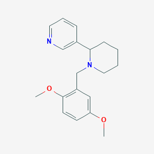 3-[1-(2,5-dimethoxybenzyl)-2-piperidinyl]pyridine
