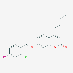 molecular formula C20H18ClFO3 B5229170 4-butyl-7-[(2-chloro-4-fluorobenzyl)oxy]-2H-chromen-2-one 
