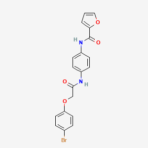 molecular formula C19H15BrN2O4 B5229171 N-(4-{[2-(4-bromophenoxy)acetyl]amino}phenyl)-2-furamide 