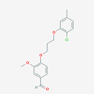 molecular formula C18H19ClO4 B5229207 4-[3-(2-chloro-5-methylphenoxy)propoxy]-3-methoxybenzaldehyde 