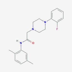 molecular formula C20H24FN3O B5229215 N-(2,5-dimethylphenyl)-2-[4-(2-fluorophenyl)-1-piperazinyl]acetamide 