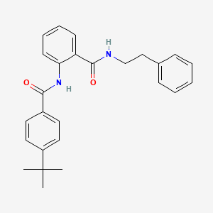 molecular formula C26H28N2O2 B5229234 2-[(4-tert-butylbenzoyl)amino]-N-(2-phenylethyl)benzamide 