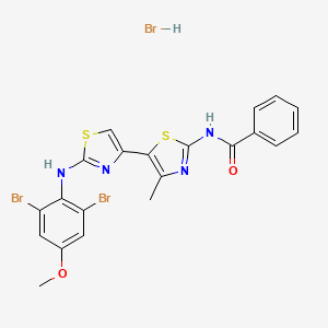 molecular formula C21H17Br3N4O2S2 B5229260 N-{2-[(2,6-dibromo-4-methoxyphenyl)amino]-4'-methyl-4,5'-bi-1,3-thiazol-2'-yl}benzamide hydrobromide 