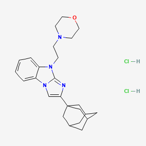 molecular formula C25H34Cl2N4O B5229268 2-(1-adamantyl)-9-[2-(4-morpholinyl)ethyl]-9H-imidazo[1,2-a]benzimidazole dihydrochloride 