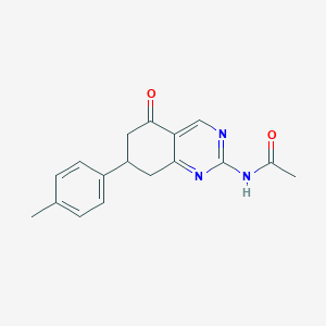 molecular formula C17H17N3O2 B5229314 N-[7-(4-methylphenyl)-5-oxo-5,6,7,8-tetrahydro-2-quinazolinyl]acetamide 