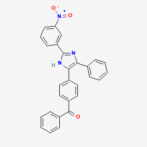 molecular formula C28H19N3O3 B5229327 {4-[2-(3-nitrophenyl)-5-phenyl-1H-imidazol-4-yl]phenyl}(phenyl)methanone 