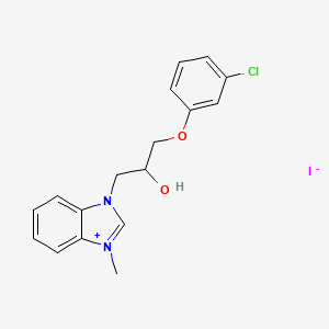 molecular formula C17H18ClIN2O2 B5229341 3-[3-(3-chlorophenoxy)-2-hydroxypropyl]-1-methyl-1H-3,1-benzimidazol-3-ium iodide 