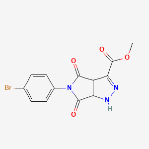 molecular formula C13H10BrN3O4 B5229357 methyl 5-(4-bromophenyl)-4,6-dioxo-1,3a,4,5,6,6a-hexahydropyrrolo[3,4-c]pyrazole-3-carboxylate 