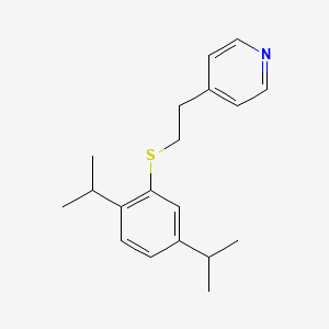 molecular formula C19H25NS B5229366 4-{2-[(2,5-diisopropylphenyl)thio]ethyl}pyridine 