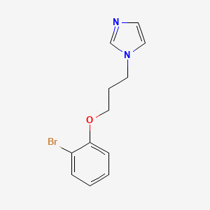 molecular formula C12H13BrN2O B5229381 1-[3-(2-bromophenoxy)propyl]-1H-imidazole CAS No. 5362-20-9