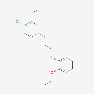 molecular formula C18H21ClO3 B5229382 1-chloro-4-[2-(2-ethoxyphenoxy)ethoxy]-2-ethylbenzene CAS No. 6435-96-7
