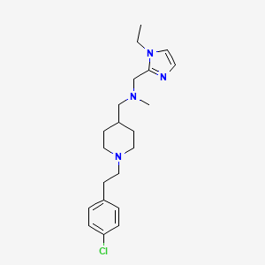 molecular formula C21H31ClN4 B5229397 ({1-[2-(4-chlorophenyl)ethyl]-4-piperidinyl}methyl)[(1-ethyl-1H-imidazol-2-yl)methyl]methylamine 