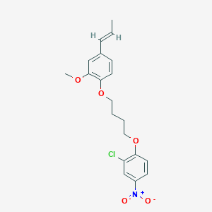 molecular formula C20H22ClNO5 B5229425 2-chloro-1-{4-[2-methoxy-4-(1-propen-1-yl)phenoxy]butoxy}-4-nitrobenzene 