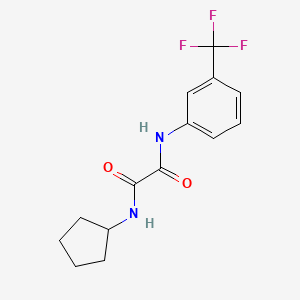 molecular formula C14H15F3N2O2 B5229467 N-cyclopentyl-N'-[3-(trifluoromethyl)phenyl]ethanediamide 