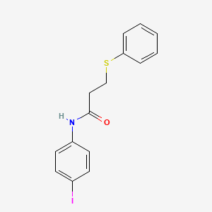 molecular formula C15H14INOS B5229475 N-(4-iodophenyl)-3-(phenylthio)propanamide 
