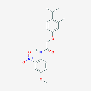 molecular formula C19H22N2O5 B5229486 2-(4-isopropyl-3-methylphenoxy)-N-(4-methoxy-2-nitrophenyl)acetamide 