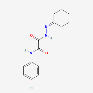 molecular formula C14H16ClN3O2 B5229494 N-(4-chlorophenyl)-2-(2-cyclohexylidenehydrazino)-2-oxoacetamide 