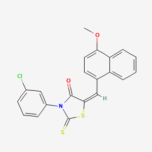 molecular formula C21H14ClNO2S2 B5229507 3-(3-chlorophenyl)-5-[(4-methoxy-1-naphthyl)methylene]-2-thioxo-1,3-thiazolidin-4-one 