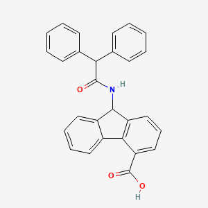 molecular formula C28H21NO3 B5229520 9-[(diphenylacetyl)amino]-9H-fluorene-4-carboxylic acid 