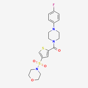 molecular formula C19H22FN3O4S2 B5229541 4-[(5-{[4-(4-fluorophenyl)-1-piperazinyl]carbonyl}-3-thienyl)sulfonyl]morpholine 