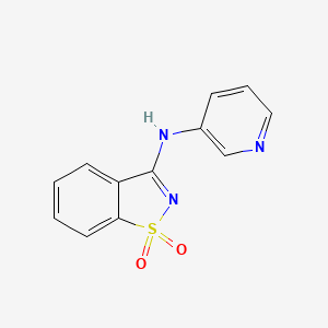 molecular formula C12H9N3O2S B5229546 N-3-pyridinyl-1,2-benzisothiazol-3-amine 1,1-dioxide 