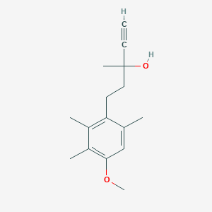 molecular formula C16H22O2 B5229565 5-(4-methoxy-2,3,6-trimethylphenyl)-3-methyl-1-pentyn-3-ol 