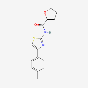 molecular formula C15H16N2O2S B5229574 N-[4-(4-methylphenyl)-1,3-thiazol-2-yl]tetrahydro-2-furancarboxamide 