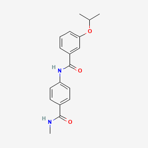 molecular formula C18H20N2O3 B5229604 3-isopropoxy-N-{4-[(methylamino)carbonyl]phenyl}benzamide 