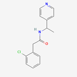 molecular formula C15H15ClN2O B5229620 2-(2-chlorophenyl)-N-[1-(4-pyridinyl)ethyl]acetamide 