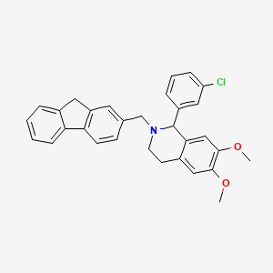 molecular formula C31H28ClNO2 B5229627 1-(3-chlorophenyl)-2-(9H-fluoren-2-ylmethyl)-6,7-dimethoxy-1,2,3,4-tetrahydroisoquinoline 
